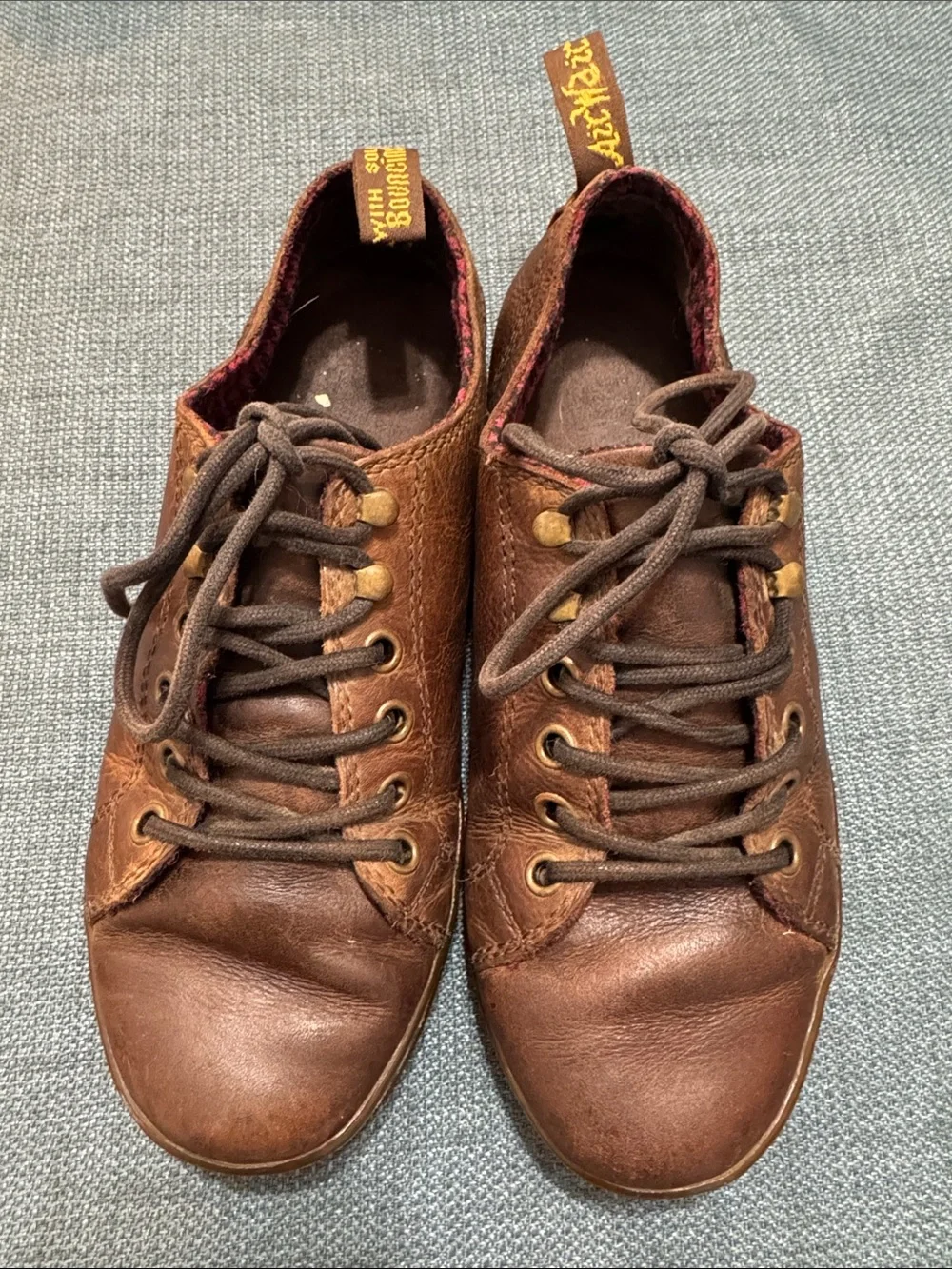 Dr. Martens Samira Lace-Up Shoes Women's Size 7 Brown Leather AW004 Vintage